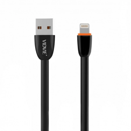 Kabel USB iPhone Lightning 1m czarny VIDVIE CB411 2A